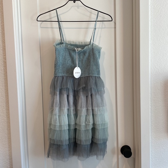 Tulle dress in shades of blue by Storia - Picture 2 of 3